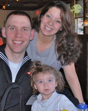 Justin Bock with his wife, Ashley, and their daughter, Lina. Justin Bock with his wife, Ashley, and their daughter, Lina.
