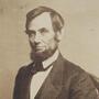 Abraham Lincoln photo taken in 1861 at Mathew Brady's Washington, D.C. studio.