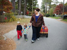 As part of her exercise routine, Curtis starts most mornings walking a gaggle of neighborhood toddlers to their day care. As part of her exercise routine, Curtis starts most mornings walking a gaggle of neighborhood toddlers to their day care.