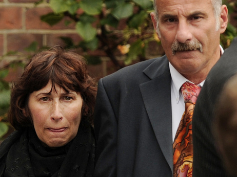 Janis, (L) mother of late British singer Amy Winehouse, leaves after a cremation ceremony for her daughter in north London, on July 26, 2011. Janis, (L) mother of late British singer Amy Winehouse, leaves after a cremation ceremony for her daughter in north London, on July 26, 2011.