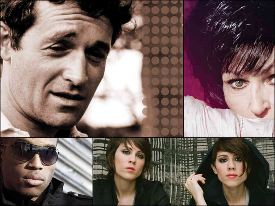 Clockwise from upper left: Ramblin' Jack Elliott, Wanda Jackson, Tegan and Sara, Trombone Shorty.