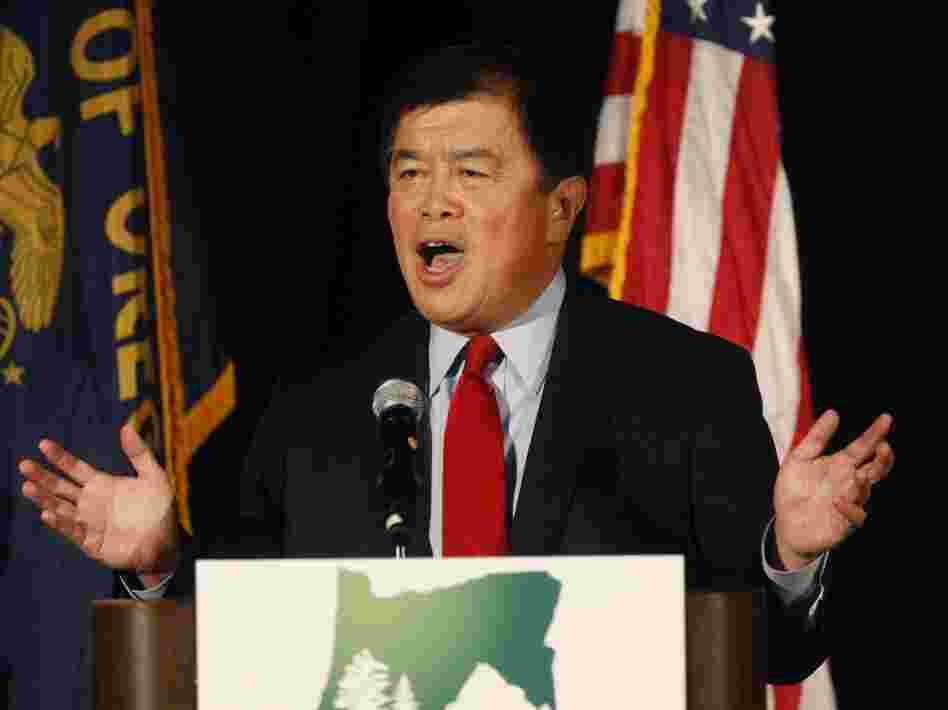 Rep. David Wu (D-OR) on Election Day, 2010.
