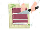 Illustration: A chef cuts up a book.