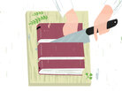 Illustration: A chef cuts up a book. Illustration: A chef cuts up a book.