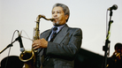 American jazz saxophonist Frank Foster performs on stage circa 1981. American jazz saxophonist Frank Foster performs on stage circa 1981.