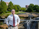 Mayor Knox White has led Greenville, S.C., for 15 years, and is running unopposed for another term. Here, he stands near a natural waterfall that's in the middle of the city's downtown, in a park that cost $13 million. "Within two years," he says, "over $100 million in private investment was created around the park." Mayor Knox White has led Greenville, S.C., for 15 years, and is running unopposed for another term. Here, he stands near a natural waterfall that's in the middle of the city's downtown, in a park that cost $13 million. "Within two years," he says, "over $100 million in private investment was created around the park."
