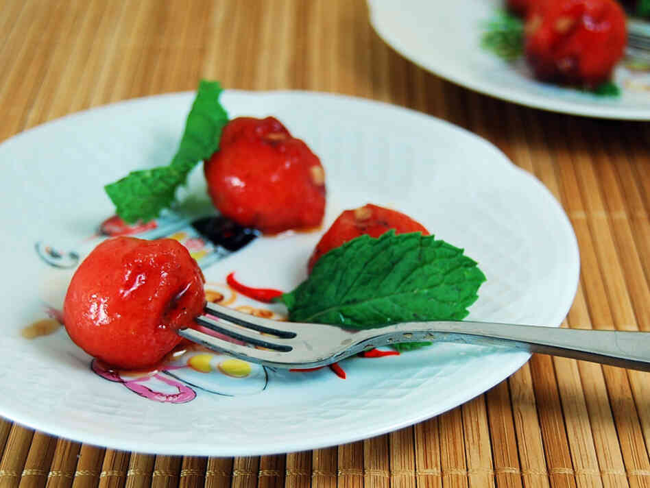 Watermelon Marinated In Toasted Sesame Oil