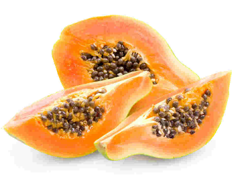 Sliced papayas Sliced papayas