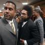 Princeton University professor Dr. Cornel West, right, talks to television and radio personality Tavis Smiley during the State of Black Union 2005 conference at the New Birth Missionary Baptist Church in Lithonia, Ga. Activists West and Smiley are planning a 15-city "Poverty Tour" to bring attention to the needy and to what they say are the failings of President Barack Obama.