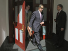 House Speaker John Boehner of Ohio emerges from a closed-door caucus with House Republicans, July 27, 2011. House Speaker John Boehner of Ohio emerges from a closed-door caucus with House Republicans, July 27, 2011.