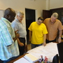 Daphne Wilson (center) and her engineering team review plans for a project at Mitchell International Airport in Milwaukee, Wis. Daphne Wilson (center) and her engineering team review plans for a project at Mitchell International Airport in Milwaukee, Wis.
