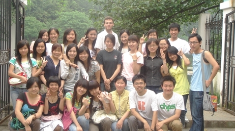 Michael Levy is shown with his students from Guizhou University. Michael Levy is shown with his students from Guizhou University.