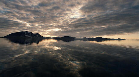 Svalbard, Norway: dark and cloudy. Svalbard, Norway: dark and cloudy.