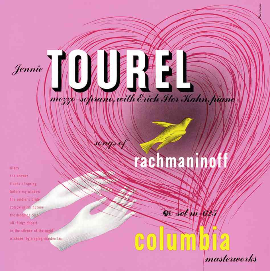 Steinweiss' cover for mezzo-soprano Jennie Tourel's Rachmaninoff recital album from 1946. 
