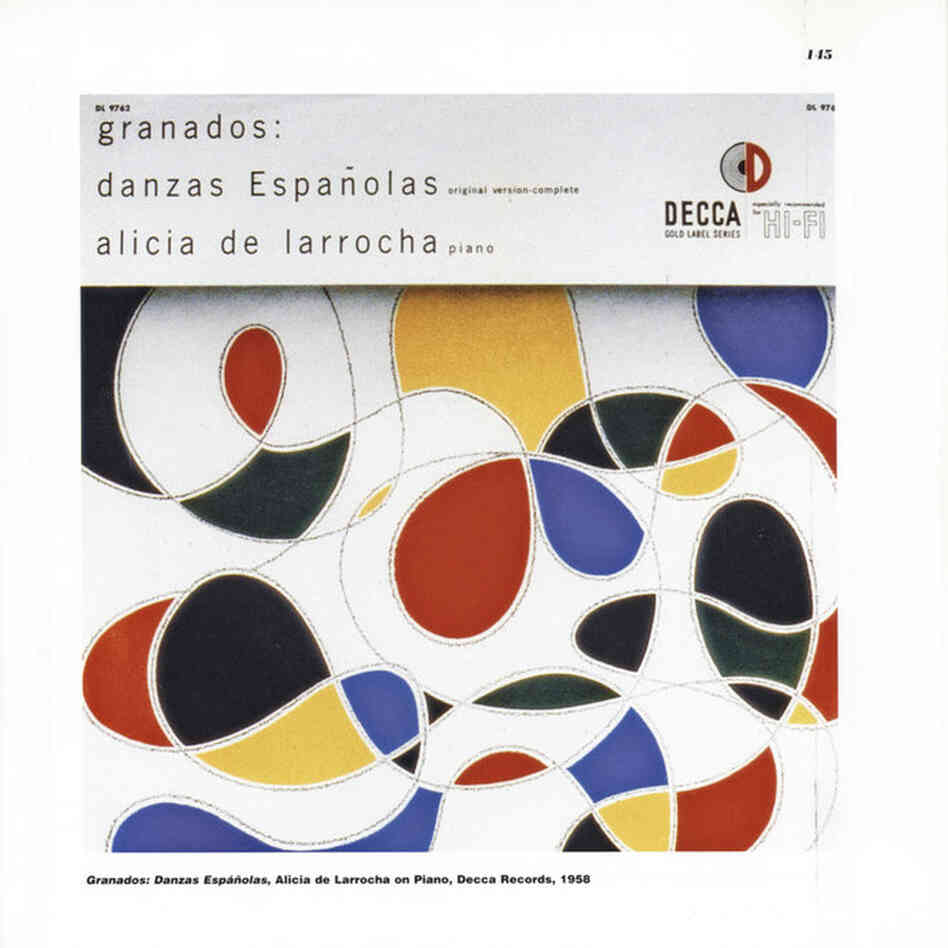 A striking reenvisioning of Moorish colors and shapes for this Alicia de Larrocha recording of Granados for Decca. 