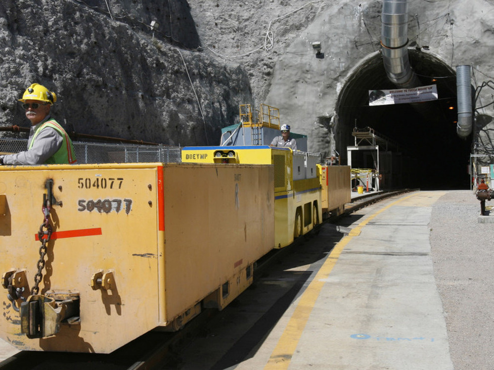 Last year, the Obama administration canceled plans to make Yucca Mountain the permanent storage site for the nation's nuclear waste. The half-built site is seen here in a file photo from 2006.