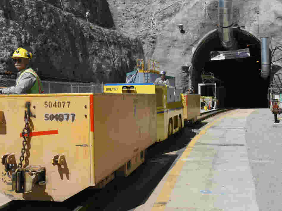 Last year, the Obama administration canceled plans to make Yucca Mountain the permanent storage site for the nation's nuclear waste. The half-built site is seen here in a file photo from 2006.