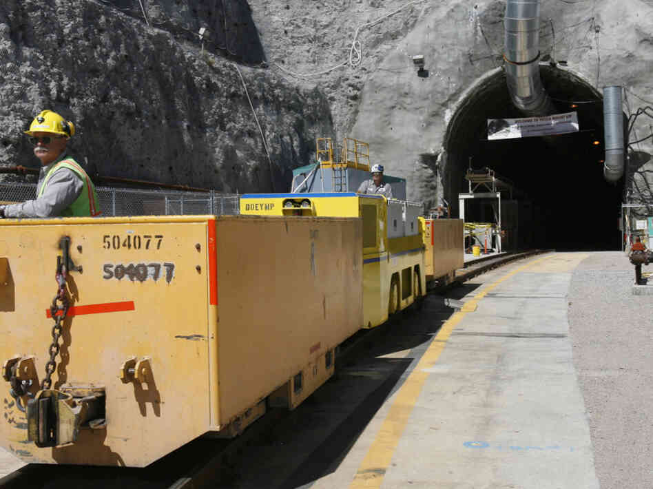Last year, the Obama administration canceled plans to make Yucca Mountain the permanent storage site for the nation's nuclear waste. The half-built site is seen here in a file photo from 2006.