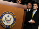 Rep. Jim Jordan (far right) at a Capitol Hill news conference, July 26, 2010. Rep. Jim Jordan (far right) at a Capitol Hill news conference, July 26, 2010.
