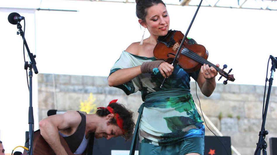 David Wax Museum performs at the 2011 Newport Folk Festival.