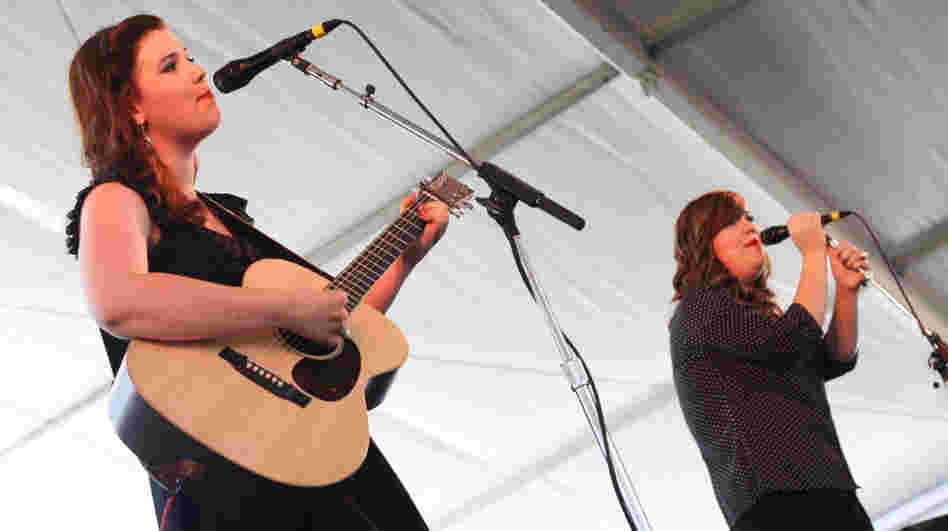 Secret Sisters' Laura and Lydia Rogers perform at the 2011 Newport Folk Festival.