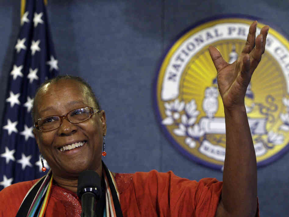Bertha Lewis speaks at the National Press Club in Washington, Tuesday, Oct. 6, 2009.