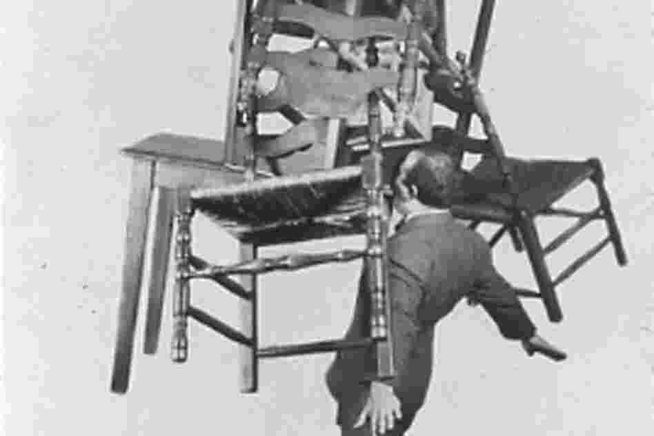 Chicagoan Jackie Del Rio could lifts six chairs and two tables with his teeth, 1938.