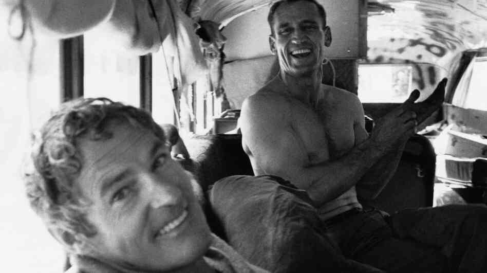 Road Warriors: Timothy Leary (left) and Neal Cassady, the inspiration for Dean Moriarty in Jack Kerouac's On the Road, were two of the Merry Pranksters onboard the psychedelic "Further" bus in 1964. Magic Trip tries to immortalize their journey to a larger extent than the film is able to support. Road Warriors: Timothy Leary (left) and Neal Cassady, the inspiration for Dean Moriarty in Jack Kerouac's On the Road, were two of the Merry Pranksters onboard the psychedelic "Further" bus in 1964. Magic Trip tries to immortalize their journey to a larger extent than the film is able to support.