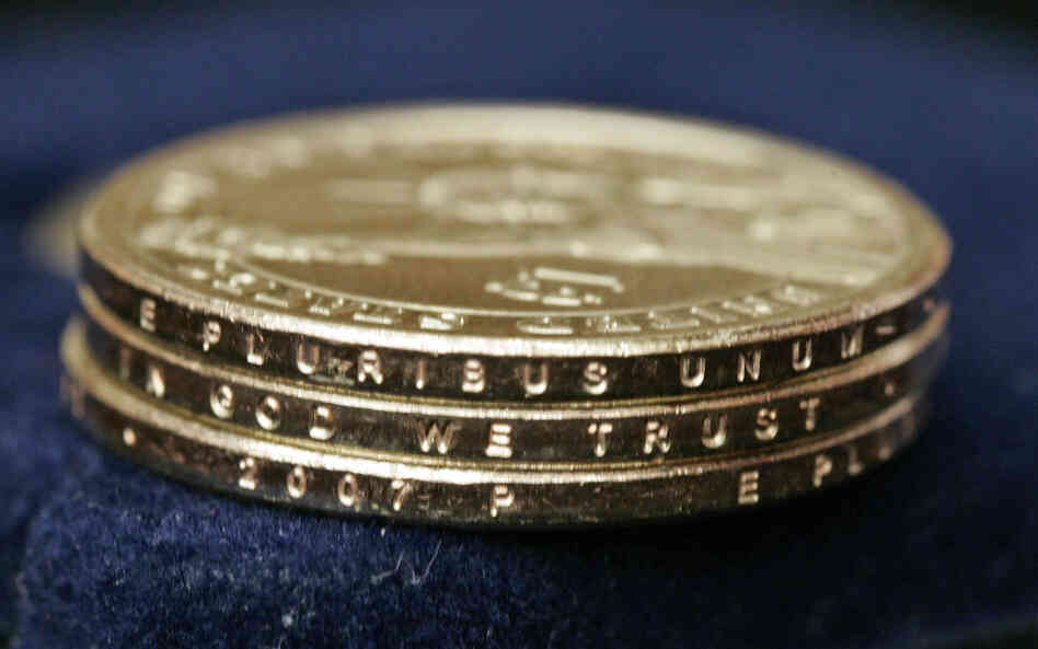 Dollar coins.