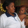Dorothy Mwesiga with her third child. Mwesiga was treated with antidepressant drugs and talk therapy for her postpartum depression.