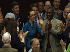 Rep. Gabrielle Giffords (D-AZ) waves to her House colleagues after voting for a bill to raise the federal debt ceiling, in this image from House Television. Rep. Gabrielle Giffords (D-AZ) waves to her House colleagues after voting for a bill to raise the federal debt ceiling, in this image from House Television.