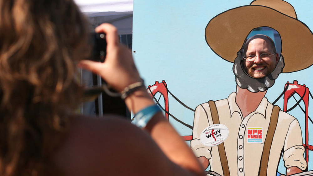 A scene from the Newport Folk festival last weekend.