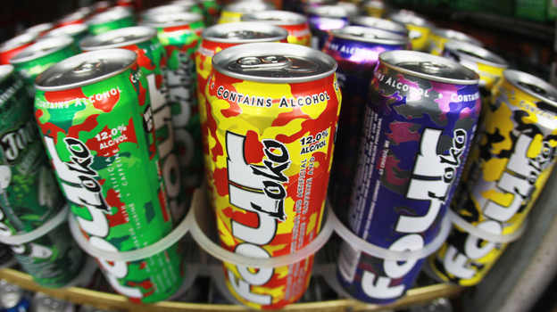 Cans of fruit-flavored Four Loko in the liquor department of a convenience store in Miami in 2010.