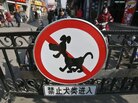 A sign reading "No Entry For Dogs" is posted near the Confucius Temple in a file photo from Nanjing, China. The city sought to remove stray dogs in 2007, prompted by fears of rabies. A sign reading "No Entry For Dogs" is posted near the Confucius Temple in a file photo from Nanjing, China. The city sought to remove stray dogs in 2007, prompted by fears of rabies.