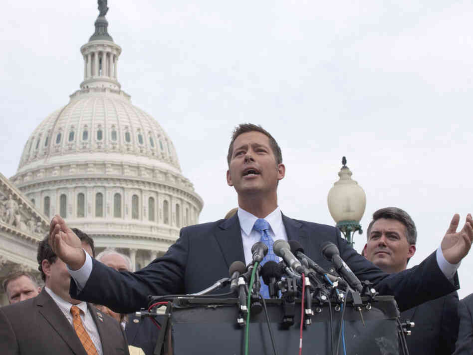 Rep. Sean Duffy (R-WI), gestures during a news conference July 28 on Capitol Hill, where House Republican freshmen announced they would vote "yes" on a GOP plan to raise the debt limit. Duffy and other GOP House freshmen exhibited an extraordinary amount of sway in the days leading up to the extension of the federal debt ceiling.