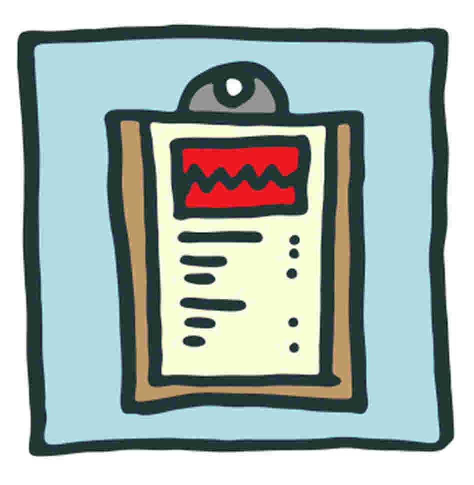 Illustration of a medical chart. Illustration of a medical chart.