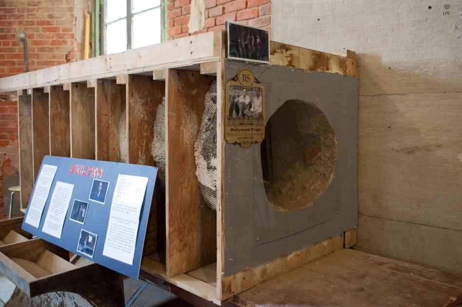 A bit of movie trickery: Rather than digging through the walls of the stage set, a prop tunnel stood in for the passageway that Andy Dufresne carved in his cell wall using nothing but a rock hammer and patience.