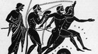 An early Olympiad depicted on a 5th-century BC black figure Greek vase: a scenario that inspired an opera by Pergolesi. An early Olympiad depicted on a 5th-century BC black figure Greek vase: a scenario that inspired an opera by Pergolesi.