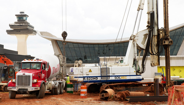 Construction at August 4, 2011 at Washington Dulles International Airport outside the U.S. capital.