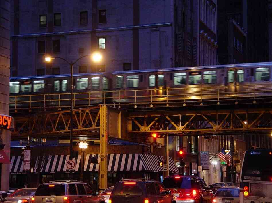 Harvey says Chicago's elevated train, known as the "L," fit so well into his novels because of how it connects so many different parts of the city together.