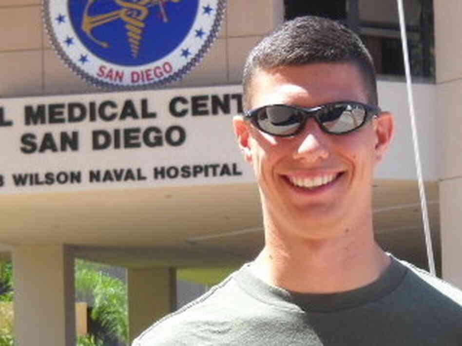 Sgt. Charlie Linville is being treated at the Naval Medical Center in San Diego, where many of his unit's wounded are being treated. An IED explosion left him with two amputated fingers and a crushed foot. Sgt. Charlie Linville is being treated at the Naval Medical Center in San Diego, where many of his unit's wounded are being treated. An IED explosion left him with two amputated fingers and a crushed foot.