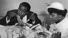 Louis Armstrong tucks into a plate of spaghetti in Rome with his wife Lucille in 1949. Louis Armstrong tucks into a plate of spaghetti in Rome with his wife Lucille in 1949.
