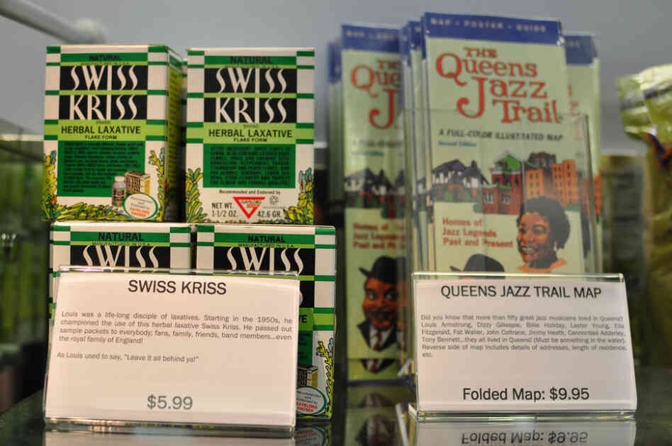 Swiss Kriss is for sale in the Louis Armstrong House Museum gift shop — when the LAHM can keep it in stock. Swiss Kriss is for sale in the Louis Armstrong House Museum gift shop — when the LAHM can keep it in stock.