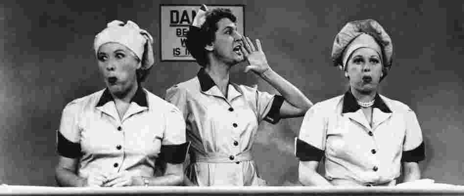 Sticky Situation: Lucy (Lucille Ball, right) and her friend Ethel (Vivian Vance, left) got into all sorts of trouble during I Love Lucy's nearly 200 episodes. In this famous scene, they struggle to keep up on a chocolate assembly line. Sticky Situation: Lucy (Lucille Ball, right) and her friend Ethel (Vivian Vance, left) got into all sorts of trouble during I Love Lucy's nearly 200 episodes. In this famous scene, they struggle to keep up on a chocolate assembly line.
