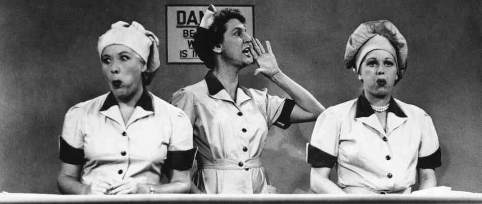 Sticky Situation: Lucy (Lucille Ball, right) and her friend Ethel (Vivian Vance, left) got into all sorts of trouble during I Love Lucy's nearly 200 episodes. In this famous scene, they struggle to keep up on a chocolate assembly line. Sticky Situation: Lucy (Lucille Ball, right) and her friend Ethel (Vivian Vance, left) got into all sorts of trouble during I Love Lucy's nearly 200 episodes. In this famous scene, they struggle to keep up on a chocolate assembly line.