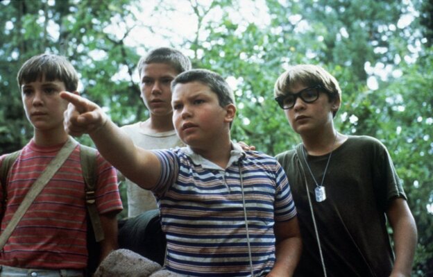 Wil Wheaton (left), River Phoenix, Jerry O'Connell and Corey Feldman search for the body of a local teenager in Stand by Me. The film, directed by Rob Reiner, celebrates its 25th anniversary this year.