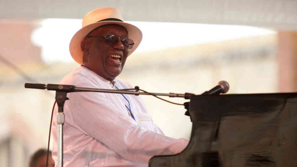 Randy Weston performs with his African Rhythms Trio on the Quad Stage during the Newport Jazz Festival.