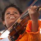 Regina Carter performs at the Fort Stage during the Newport Jazz Festival. Regina Carter performs at the Fort Stage during the Newport Jazz Festival.