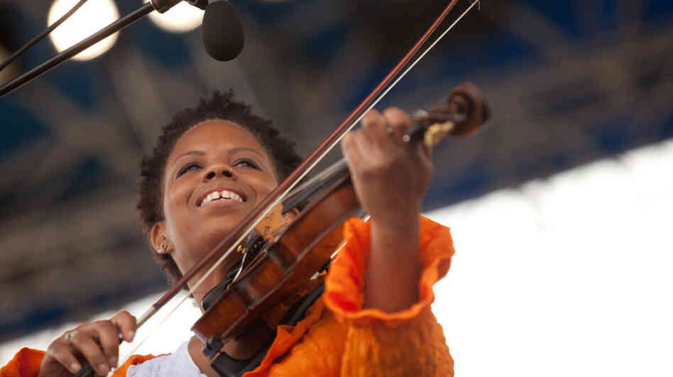 Regina Carter performs at the Fort Stage during the Newport Jazz Festival. Regina Carter performs at the Fort Stage during the Newport Jazz Festival.