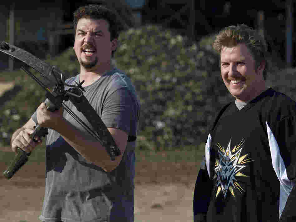 Dwayne (Danny McBride) and Travis (Nick Swardson) are two lowlifes trying to raise the money to sic a hitman on Dwayne's rich father. Inexplicably, the otherwise dim bulbs are quite adept at rigging explosive devices to people.